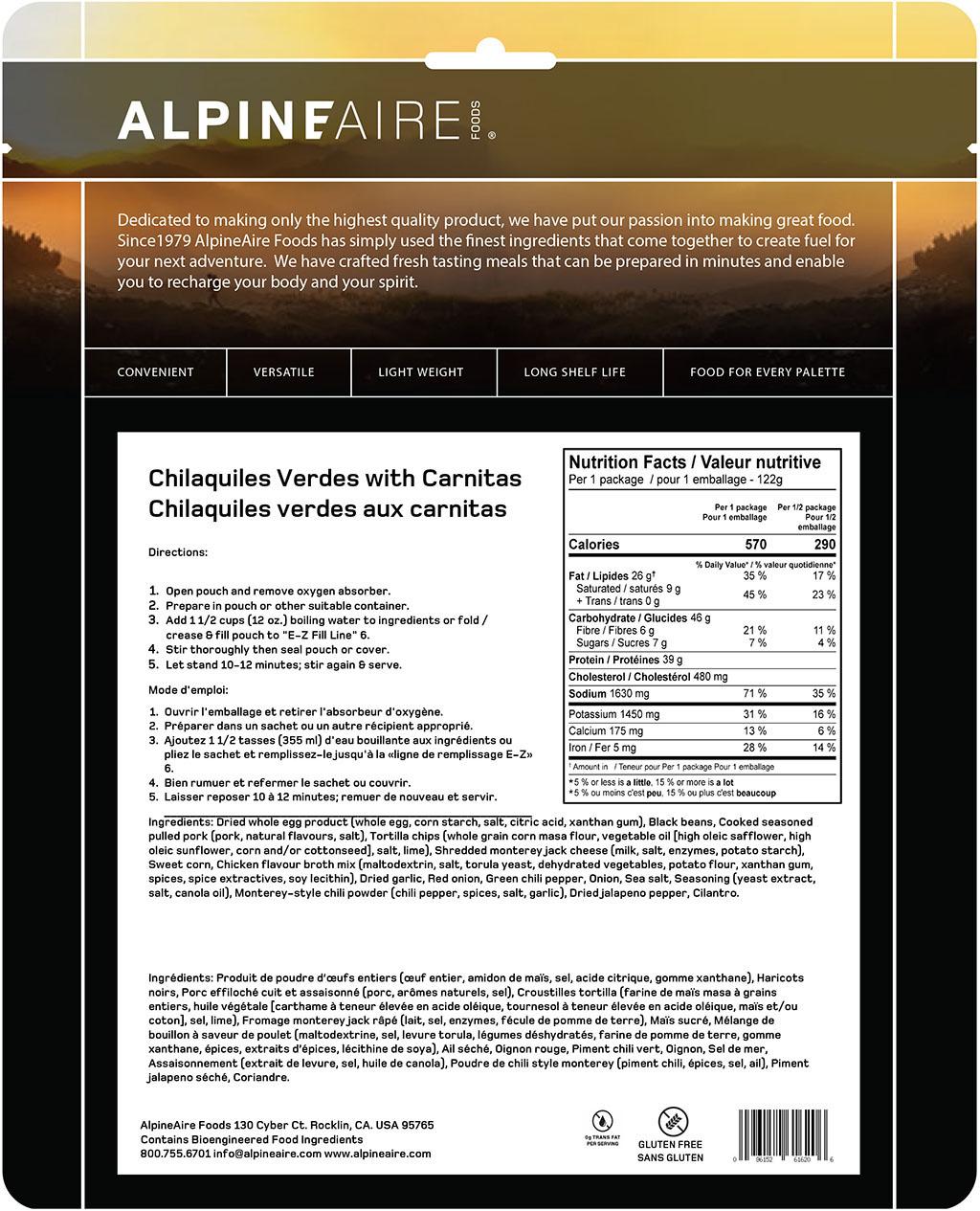Product gallery image number 2 for product Chilaquiles Verdes with Carnitas