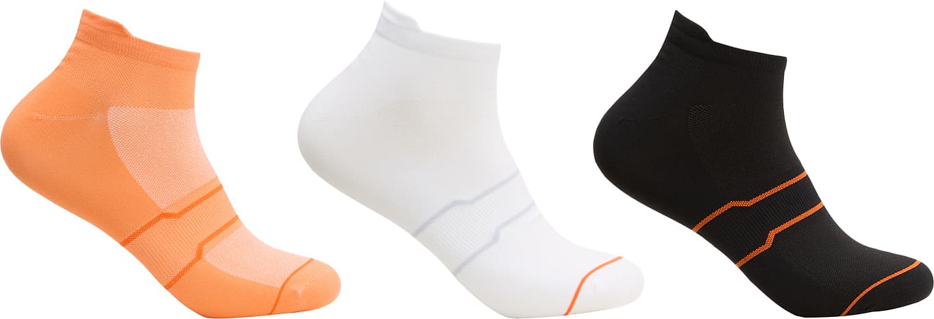 Product image for Nylon Performance Ankle Socks Cushionless 3-pack - Unisex
