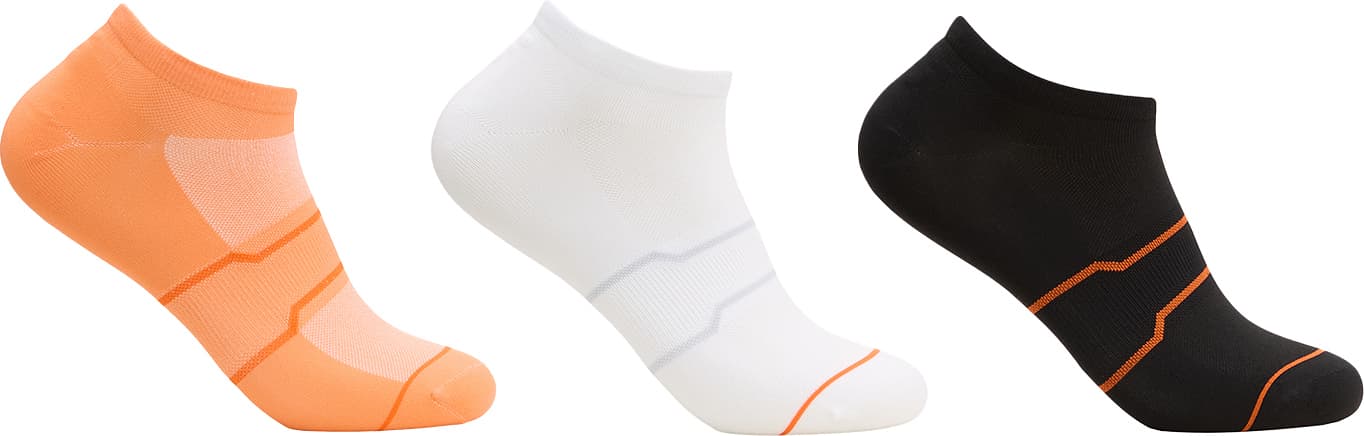 Product gallery image number 1 for product Nylon Performance No Show Cushionless Socks 3-pack - Unisex