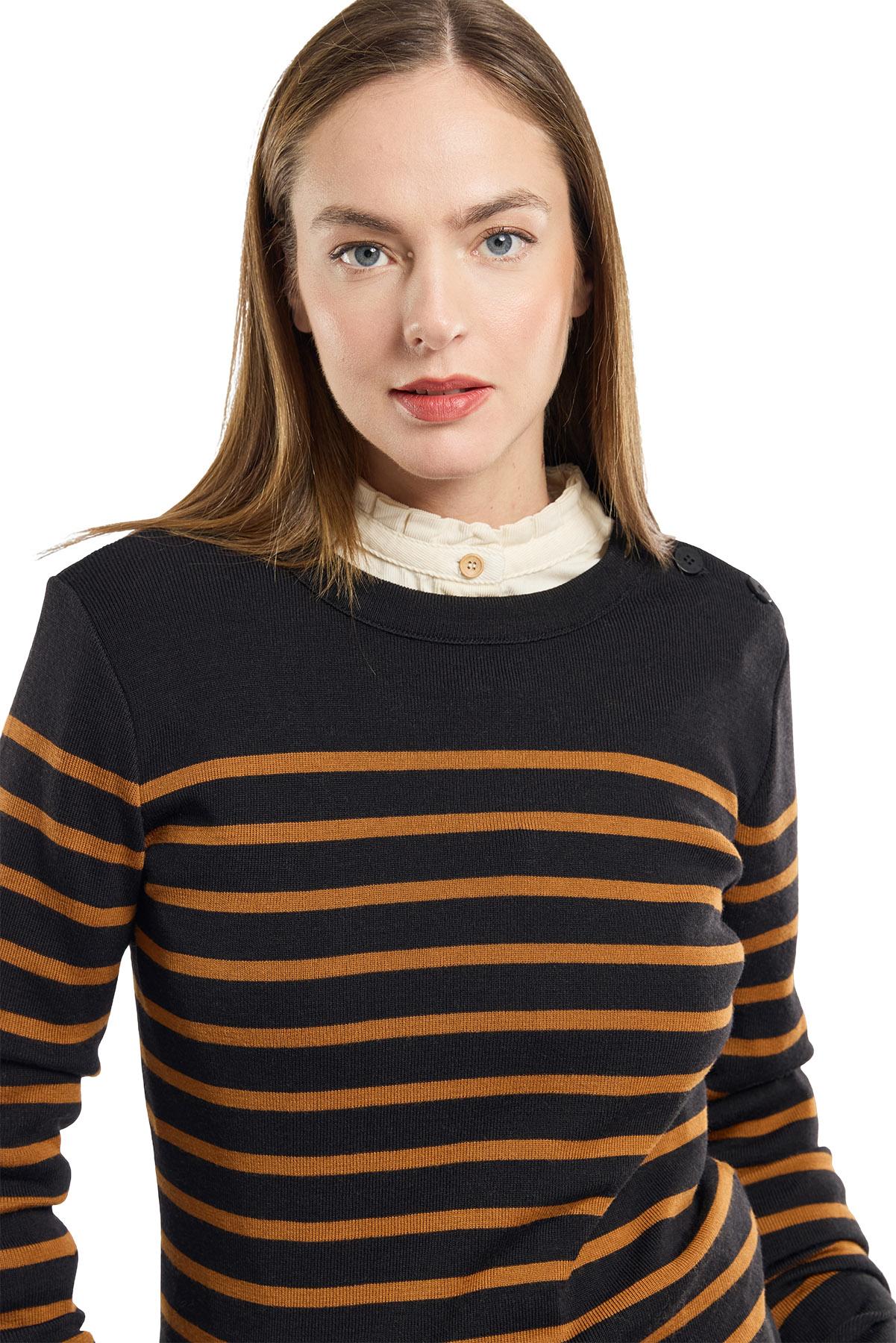 Product gallery image number 3 for product Briac Merino Wool Breton Striped Sweater - Women's