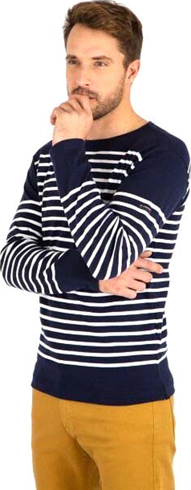 Product gallery image number 2 for product Amiral Thick Cotton Breton Striped Jersey - Men's