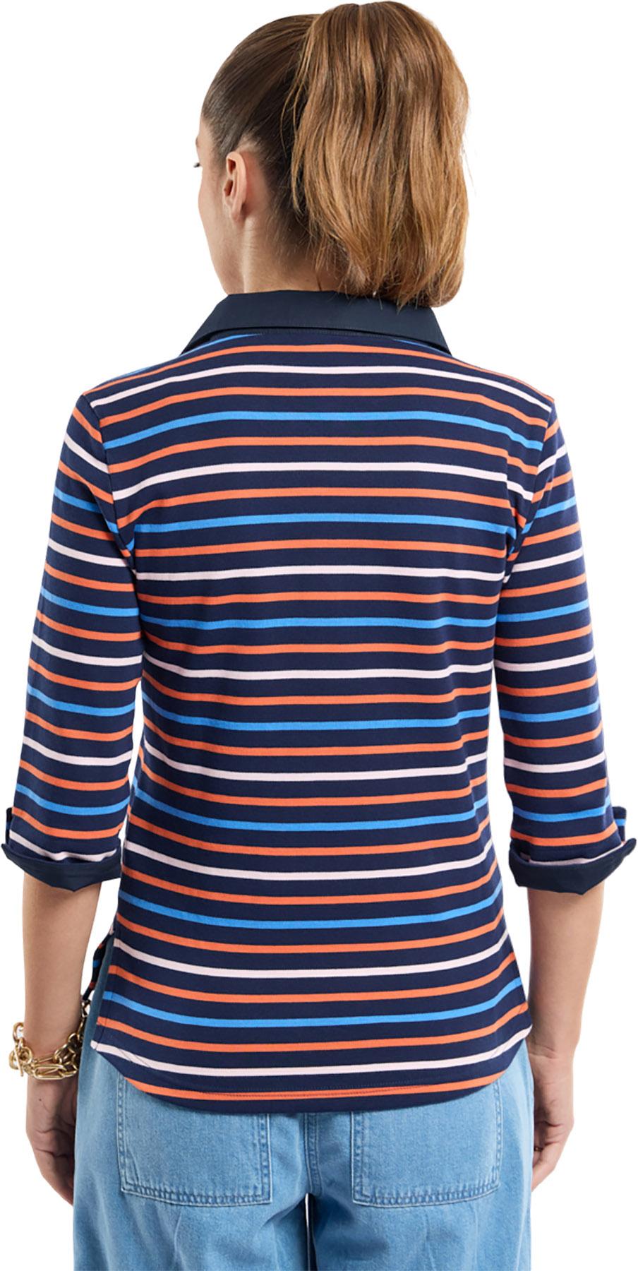 Numéro de l'image de la galerie de produits 5 pour le produit Polo rayé 4 couleurs en coton épais - Femme