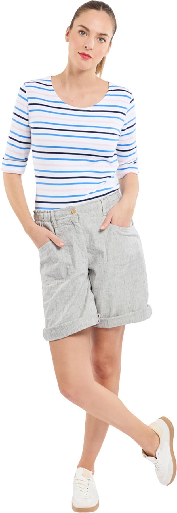 Numéro de l'image de la galerie de produits 4 pour le produit Haut rayé manches 3/4 - Femme