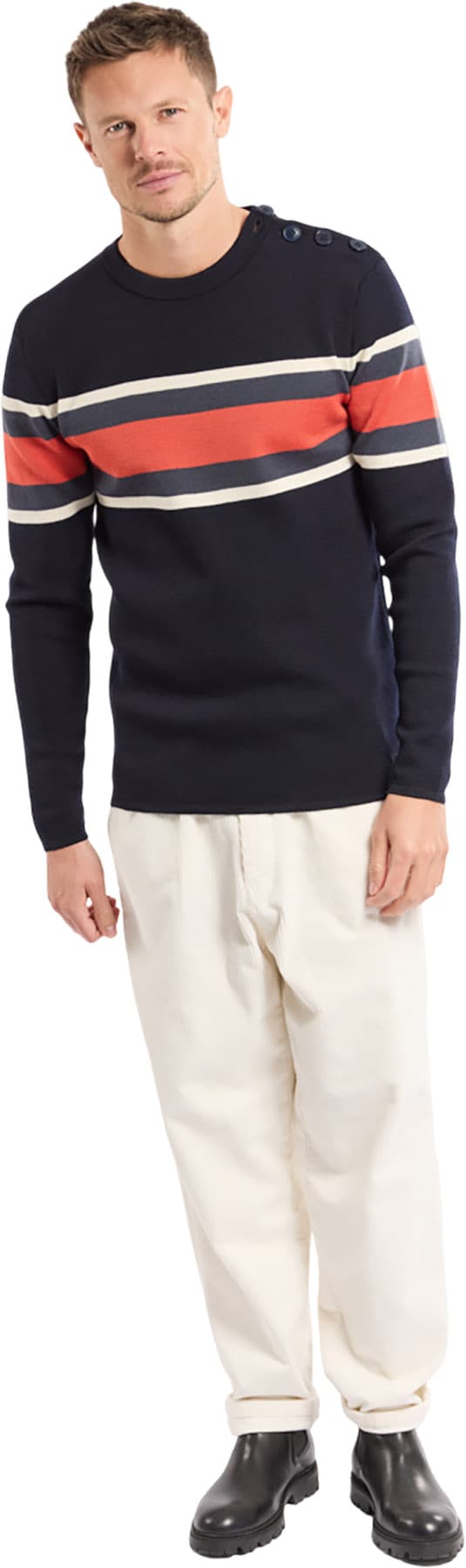 Product gallery image number 4 for product Striped Wool Sweater - Men's
