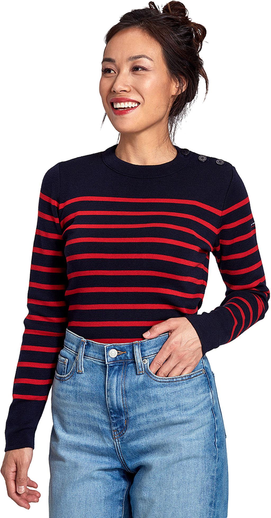 Product gallery image number 1 for product Briac Merino Wool Breton Striped Sweater - Women's