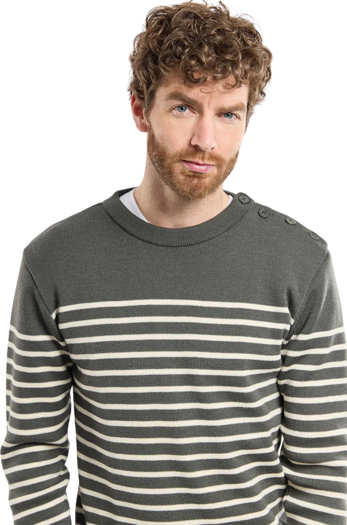 Product gallery image number 2 for product Molène Striped Fisherman Jumper - Men's