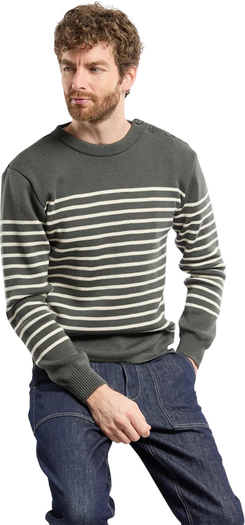 Product gallery image number 3 for product Molène Striped Fisherman Jumper - Men's