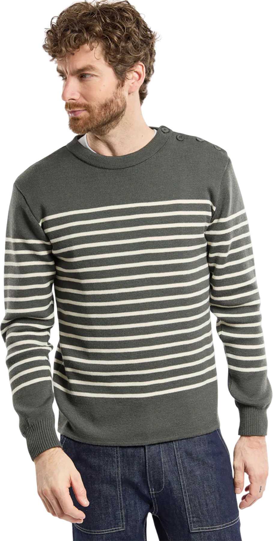 Product image for Molène Striped Fisherman Jumper - Men's
