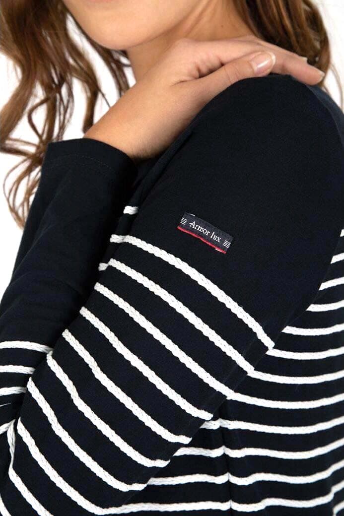 Numéro de l'image de la galerie de produits 4 pour le produit Marinière en coton léger à manches longues Arzal Fe - Femme