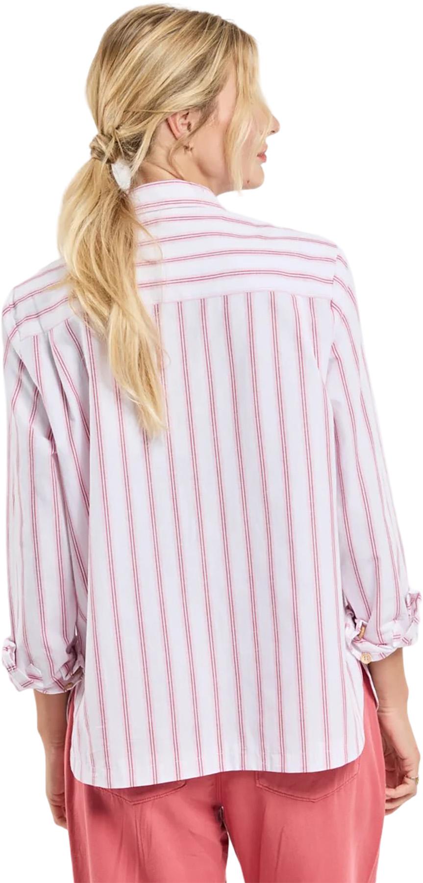 Numéro de l'image de la galerie de produits 2 pour le produit Chemise rayée en coton et lin - Femme