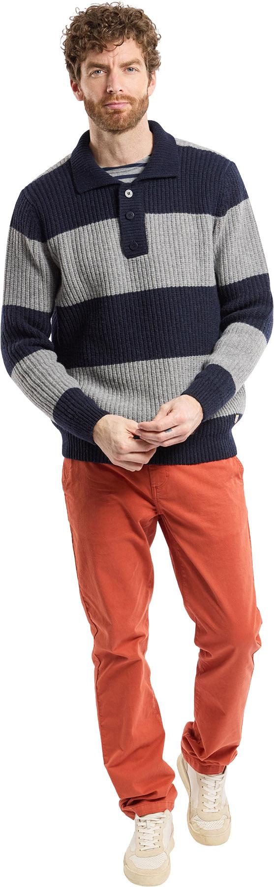 Product gallery image number 3 for product Wool Jumper with Polo Collar - Men's