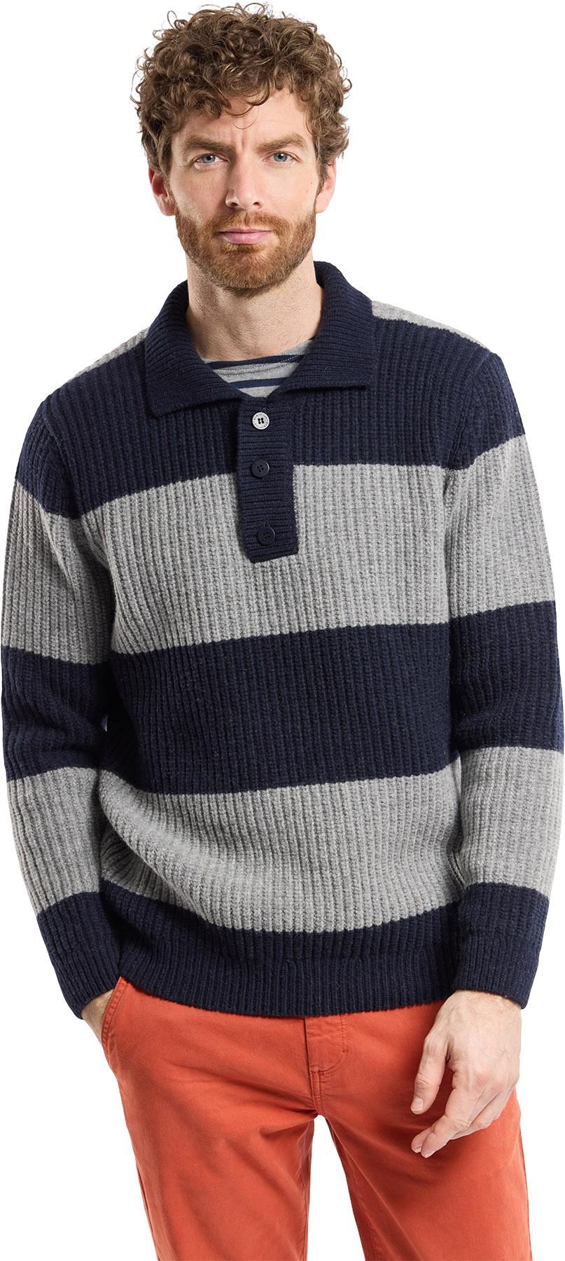 Product image for Wool Jumper with Polo Collar - Men's
