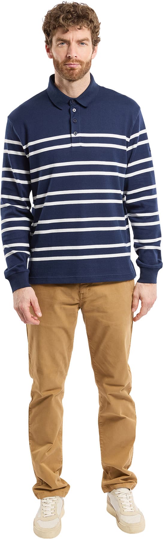 Product gallery image number 3 for product Long Sleeve Sweater with Polo Neck - Men's