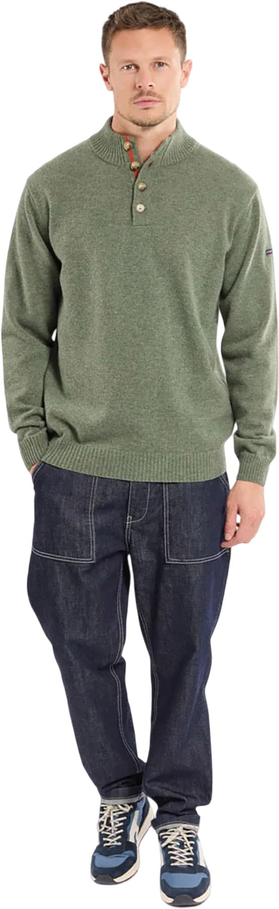 Product gallery image number 3 for product Wool Zip-Neck Jumper - Men's