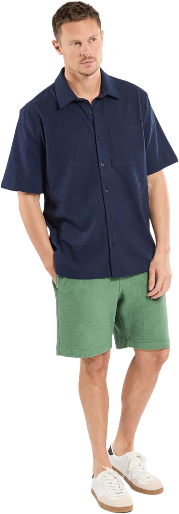 Product gallery image number 4 for product Embossed Knit Short Sleeve Shirt - Men's