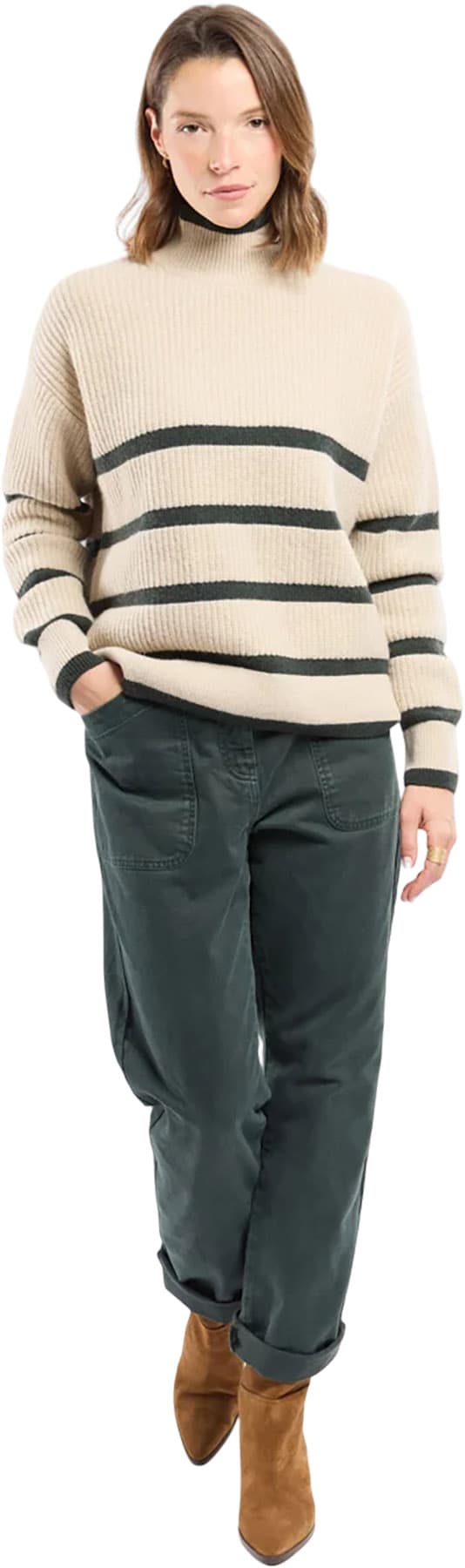 Product gallery image number 3 for product Breton Organic Rustic Cotton Striped Sweater - Men's