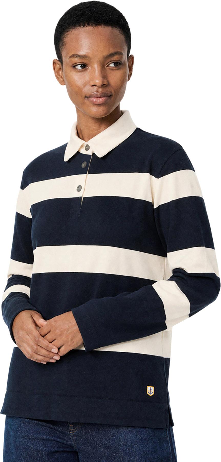 Product image for Striped Long Sleeve Polo - Women's