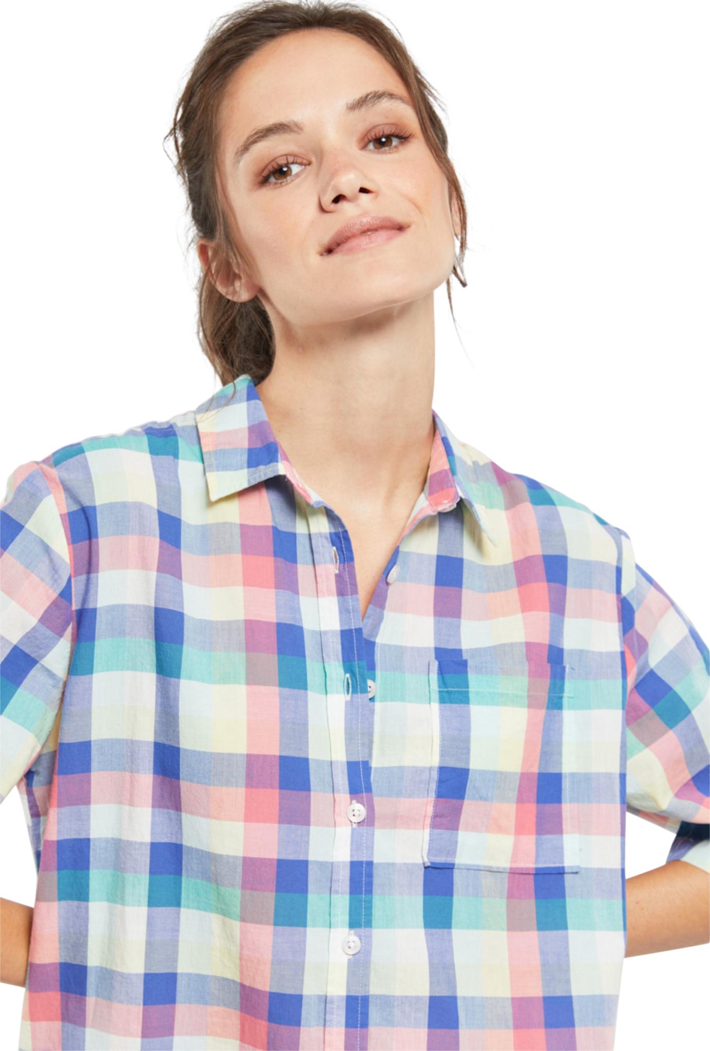 Product gallery image number 3 for product Cotton Checked Shirt Dress - Women's