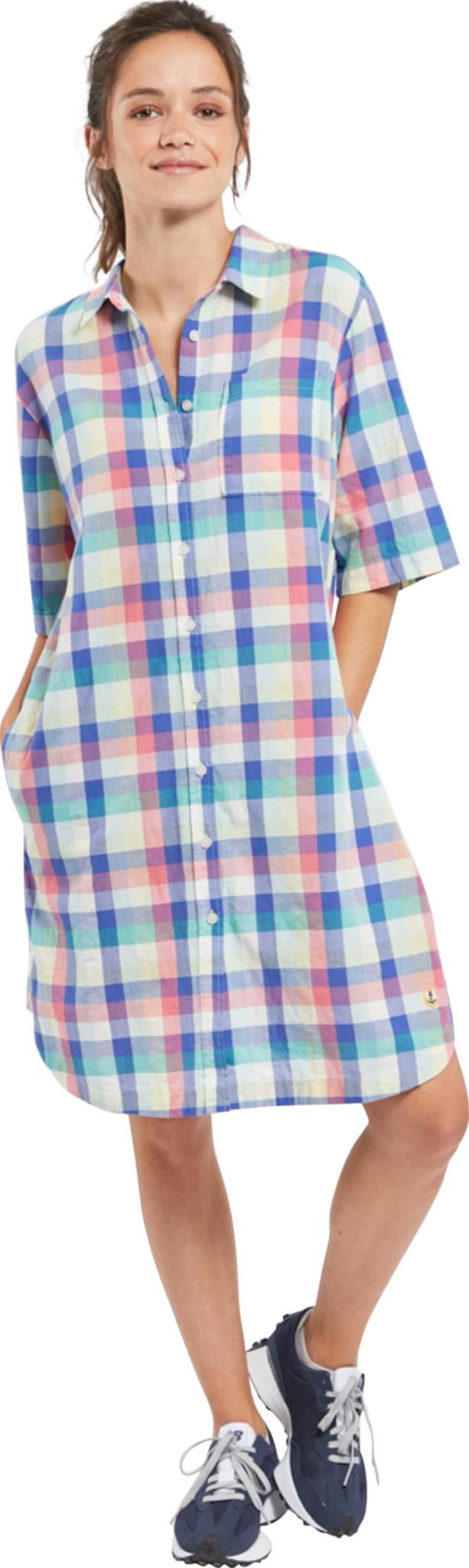 Product gallery image number 2 for product Cotton Checked Shirt Dress - Women's