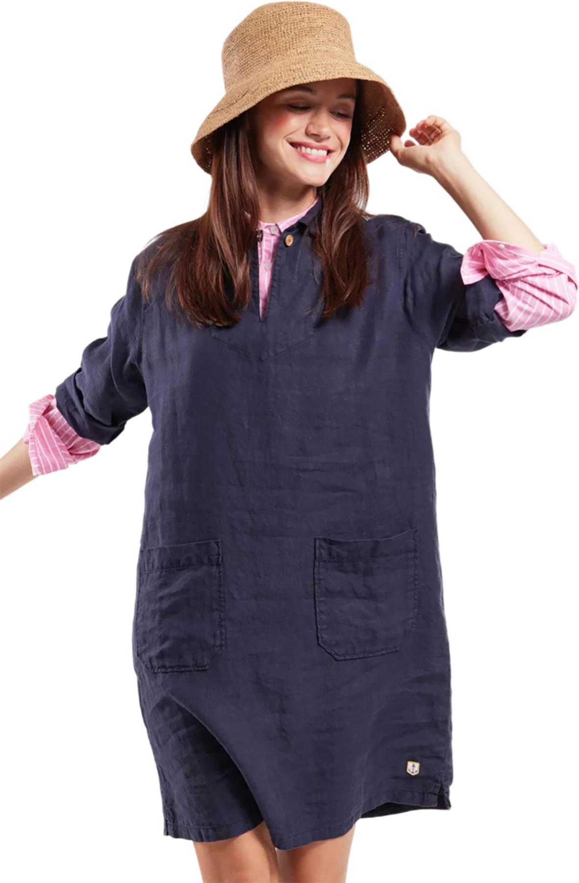 Numéro de l'image de la galerie de produits 4 pour le produit Robe Vareuse en lin - Femme