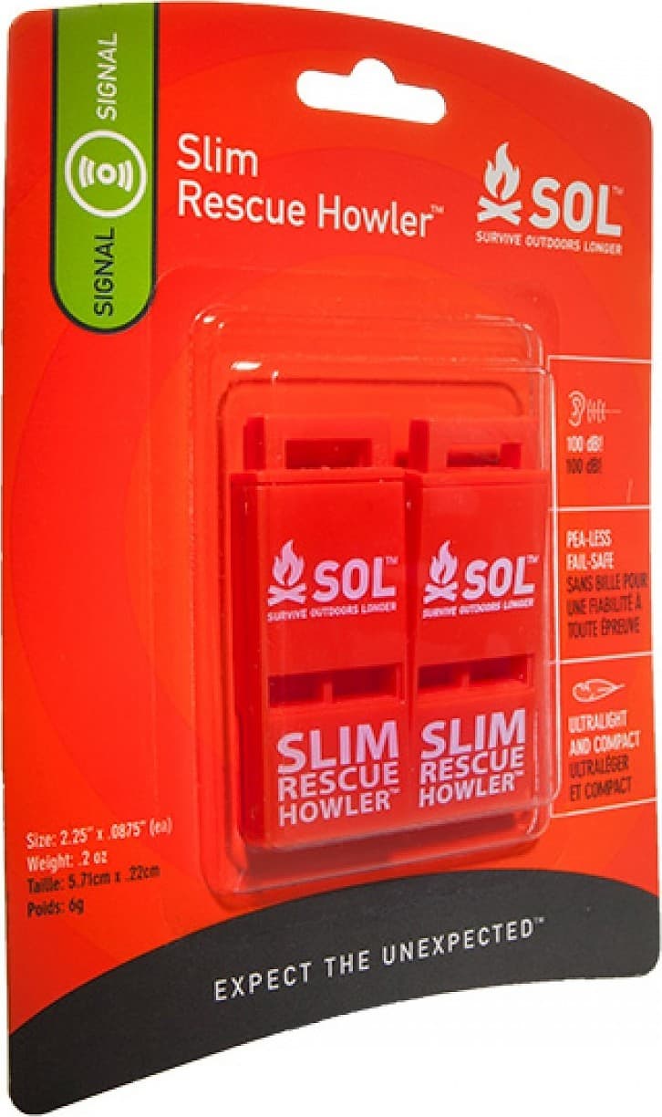Product gallery image number 1 for product Set of 2 Slim Rescue Howler Whistle - Survive Outdoors Longer