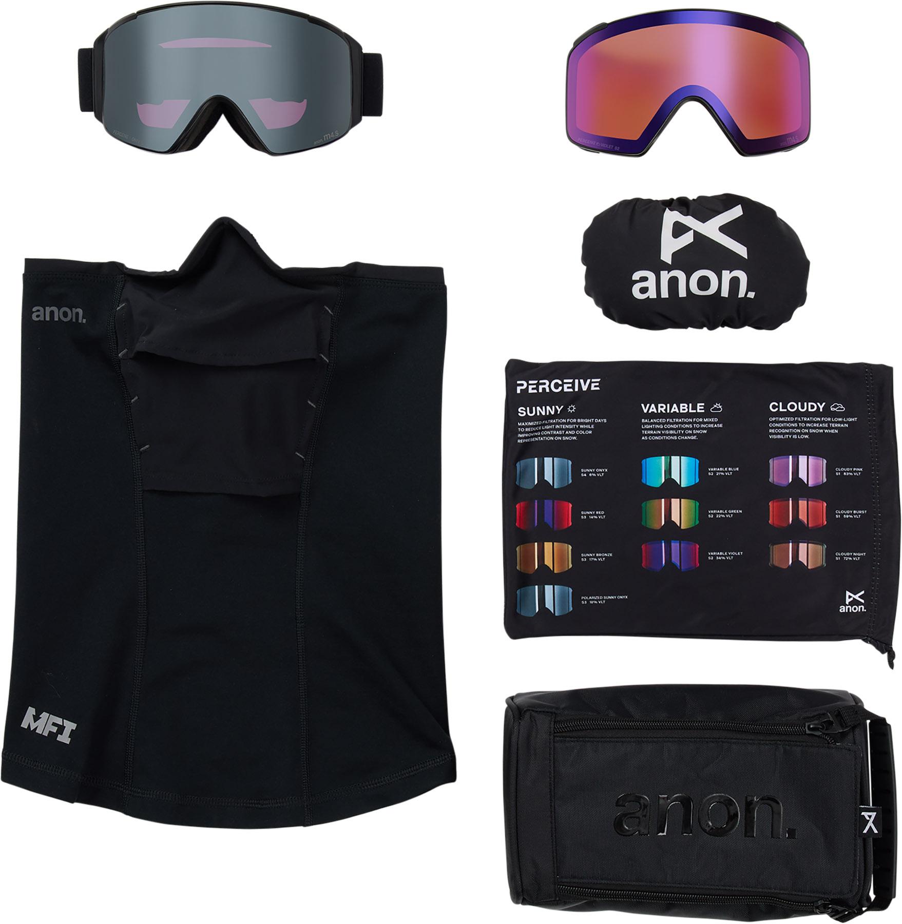 Product gallery image number 3 for product M4S Cylindrical Goggles + Bonus Lens + MFI Face Mask