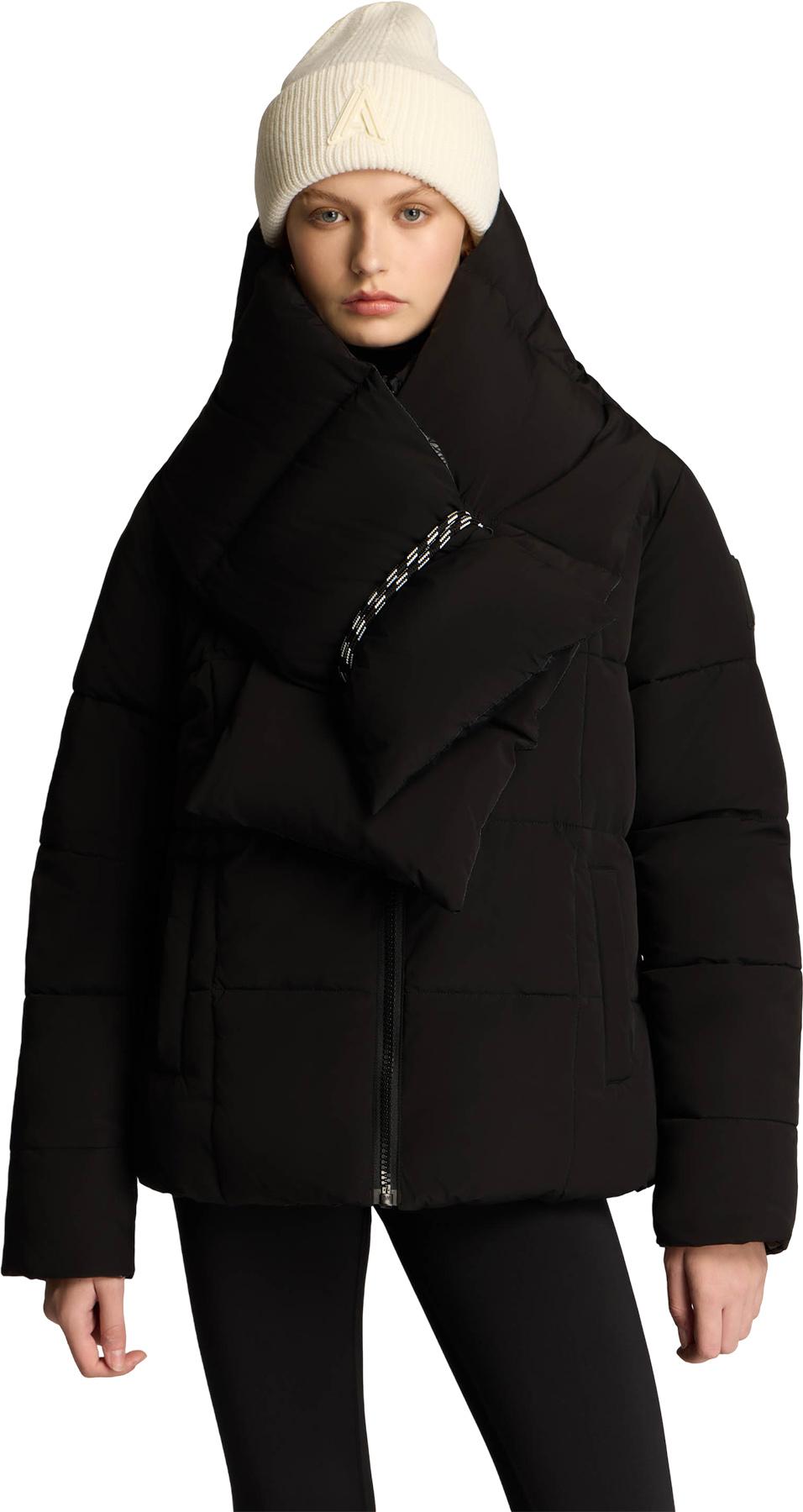 Image de produit pour Manteau matelassé réversible 2-en-1 avec foulard surdimensionné amovible Winekka - Femme