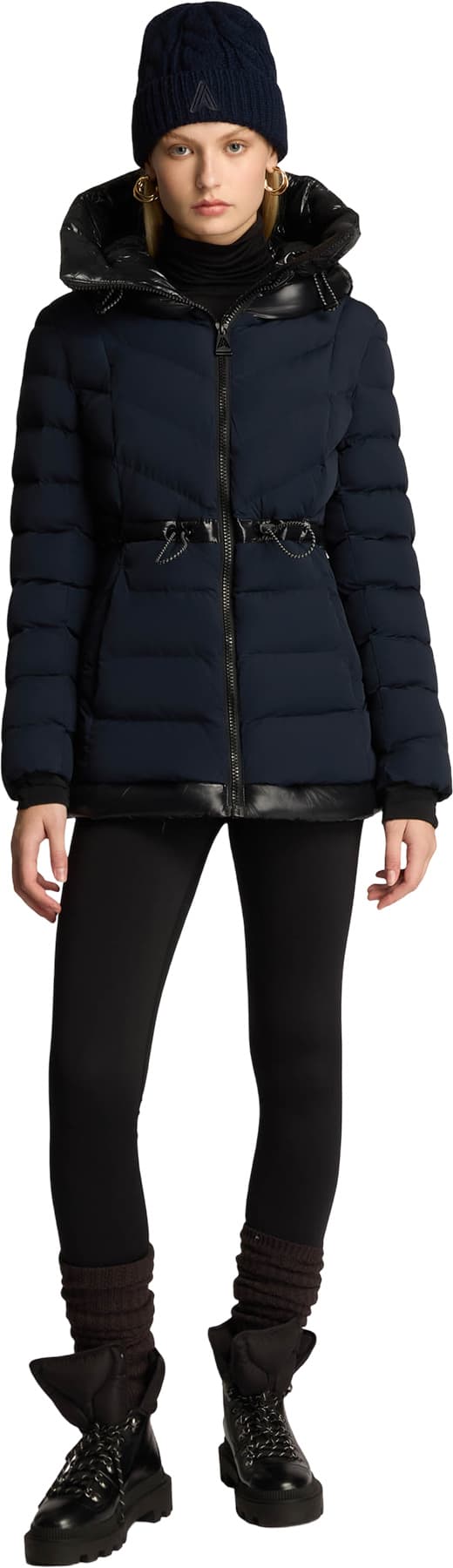 Product gallery image number 4 for product Everlong Lightweight Herringbone Quilted Puffer Jacket with Lustre Detailing - Women's