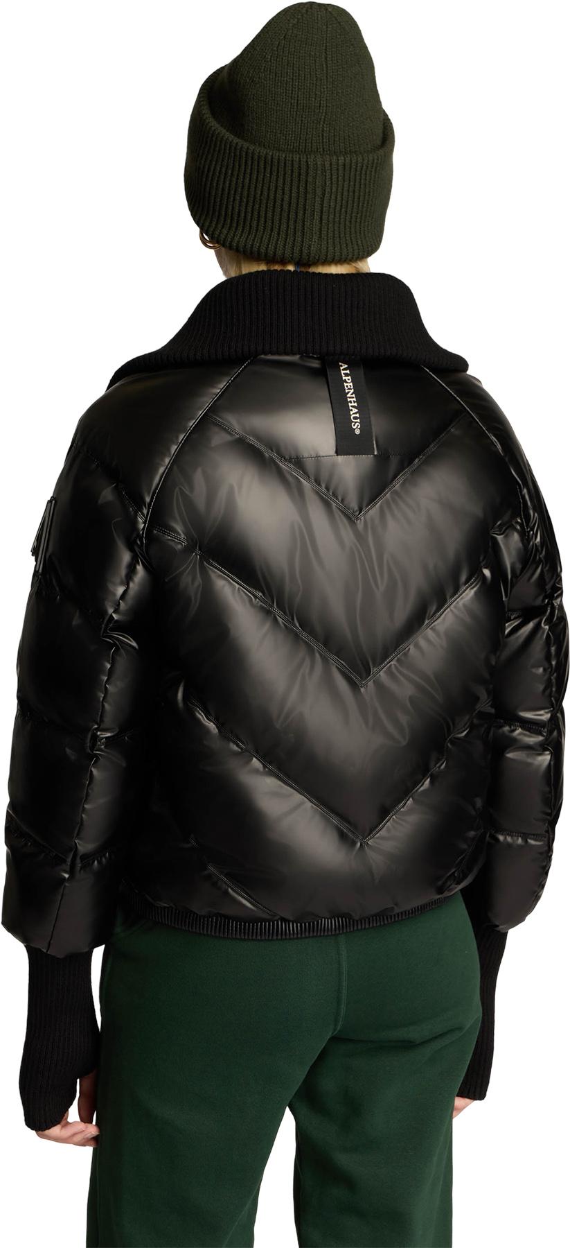 Product gallery image number 5 for product Morinway Short Puffer Bomber Jacket with Oversized Rib Knit Collar - Women's