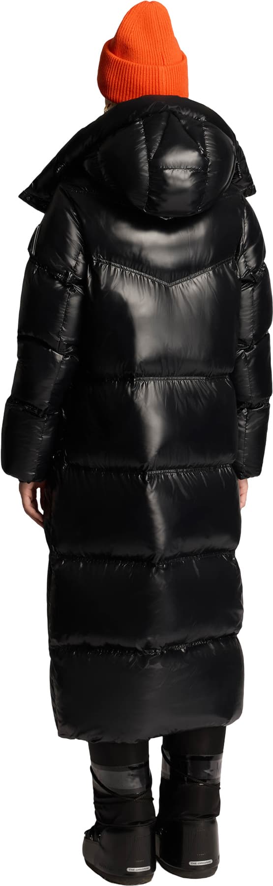 Product gallery image number 3 for product Meribel Quilted Maxi Puffer Jacket with Removable Hood - Women's