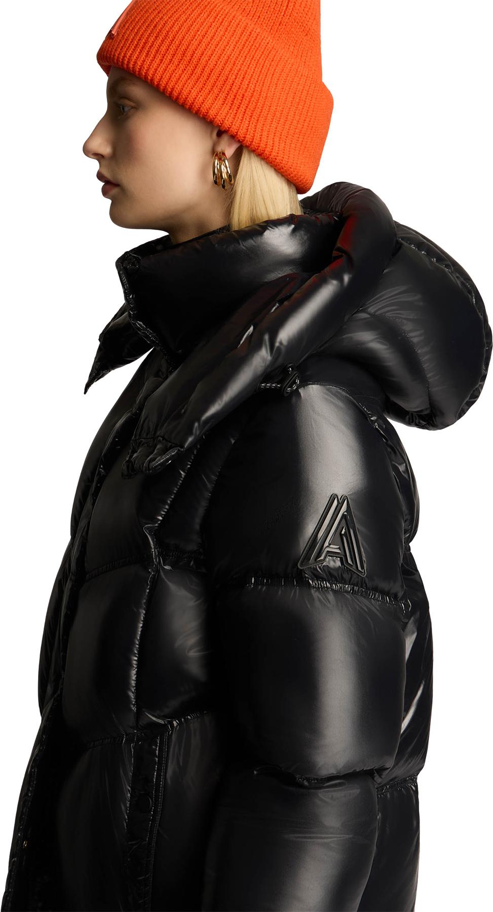 Product gallery image number 2 for product Meribel Quilted Maxi Puffer Jacket with Removable Hood - Women's