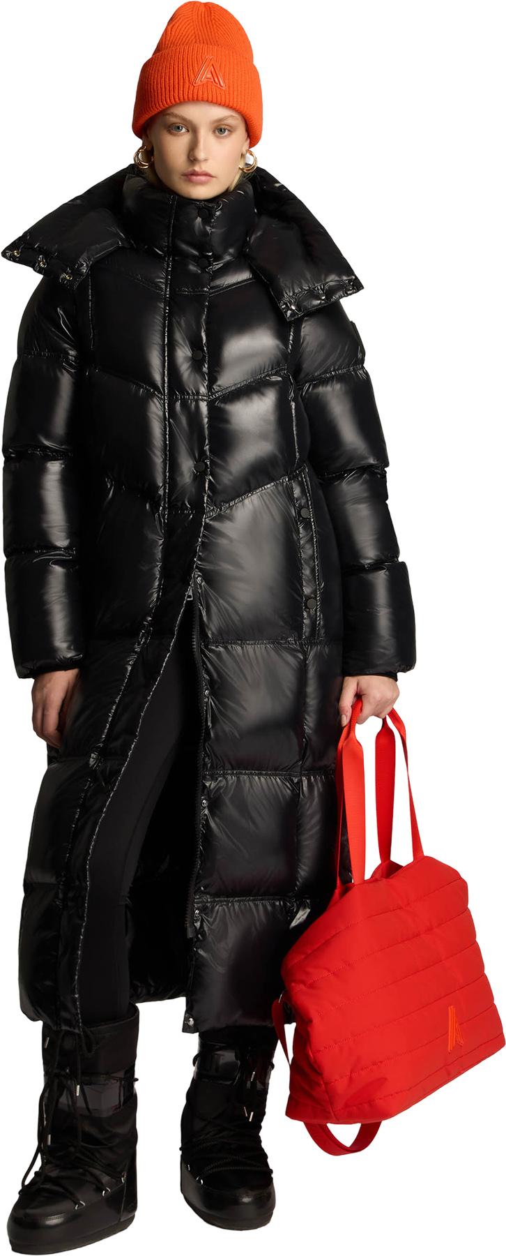 Product gallery image number 4 for product Meribel Quilted Maxi Puffer Jacket with Removable Hood - Women's