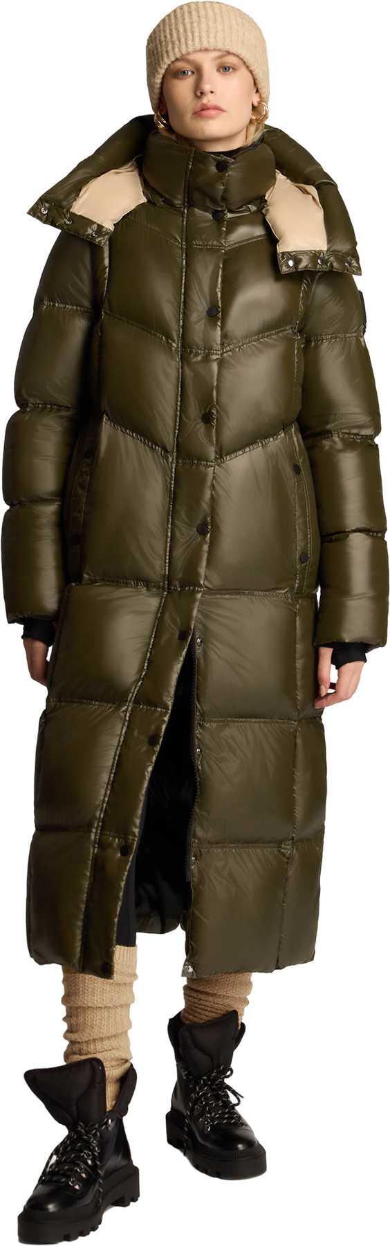 Product image for Meribel Quilted Maxi Puffer Jacket with Removable Hood - Women's