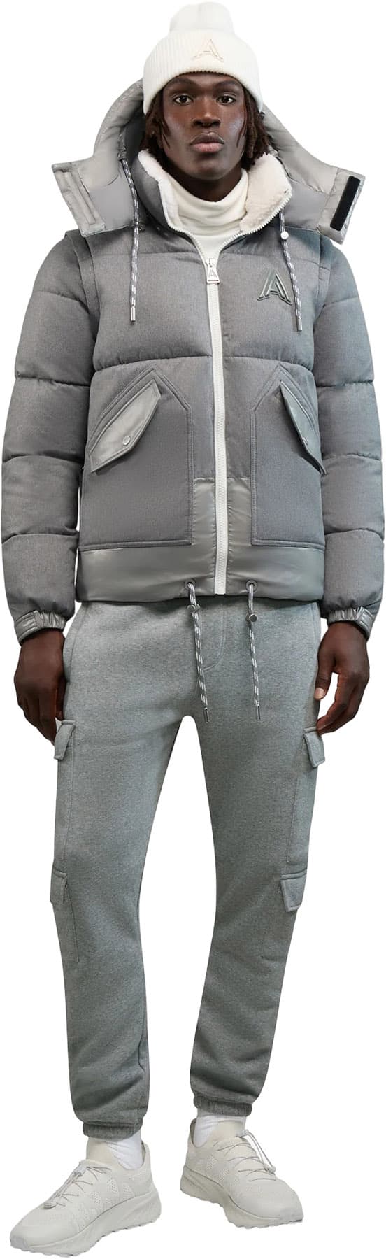 Product gallery image number 3 for product  Megeve- W 2-in-1 Relaxed Fit Puffer in Softly Brushed Fabric - Unisex