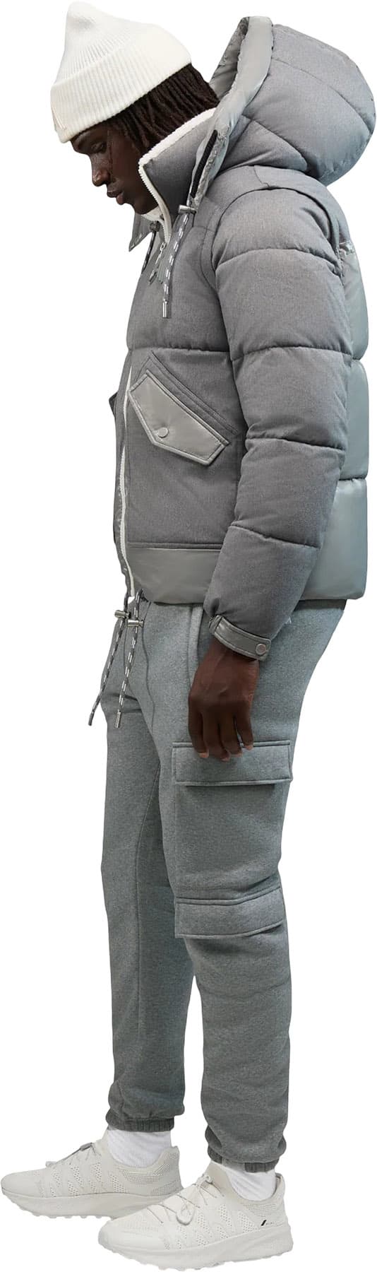 Product gallery image number 5 for product  Megeve- W 2-in-1 Relaxed Fit Puffer in Softly Brushed Fabric - Unisex