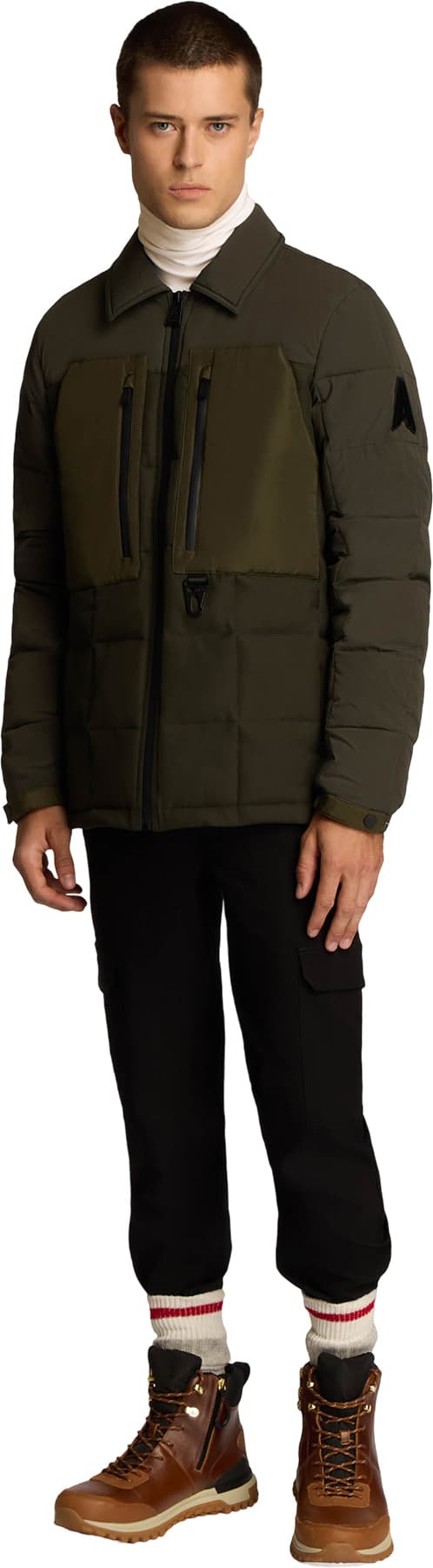 Numéro de l'image de la galerie de produits 3 pour le produit Manteau matelassé léger en matériaux assortis Berdiac - Homme