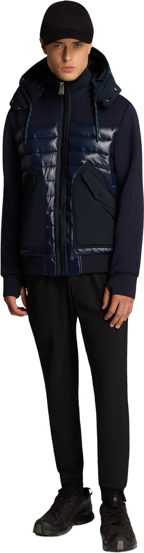 Product gallery image number 2 for product Nimbus Lightweight Mixed Media Hybrid Bomber Jacket - Men's