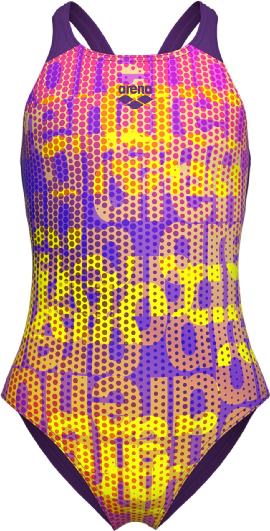 Product image for Multi Colours V Back Swimsuit - Girls