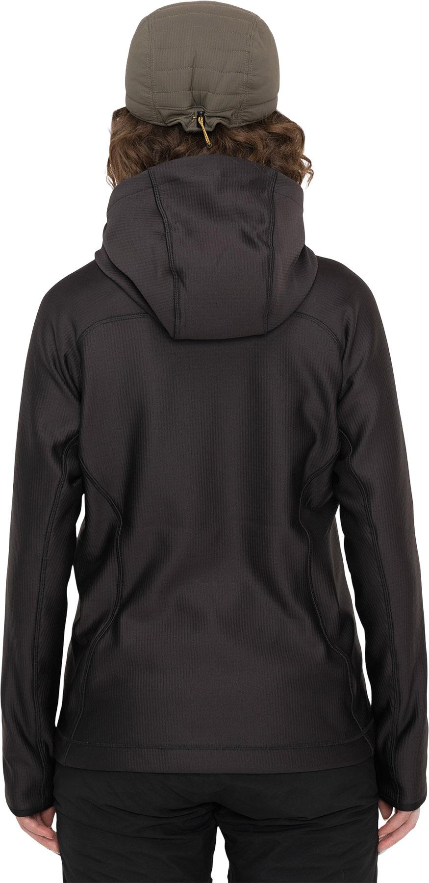 Numéro de l'image de la galerie de produits 3 pour le produit Manteau intermédiaire à capuchon zippé en polaire quadrillée Venyu - Femme