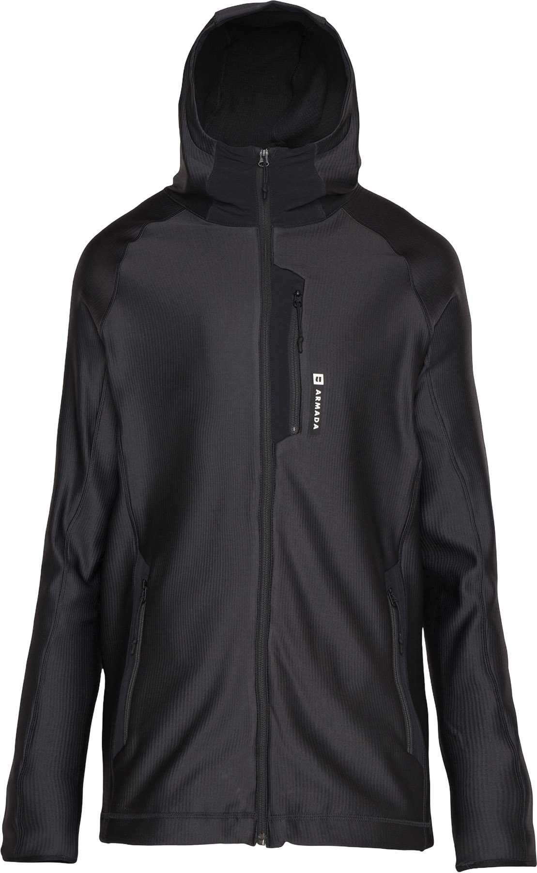 Image de produit pour Manteau intermédiaire à capuchon zippé en polaire quadrillée Venyu - Femme