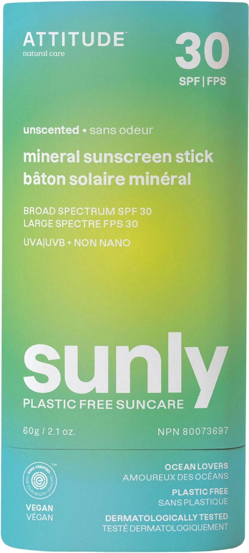 Numéro de l'image de la galerie de produits 1 pour le produit Bâton solaire minéral Sans plastique FPS 30