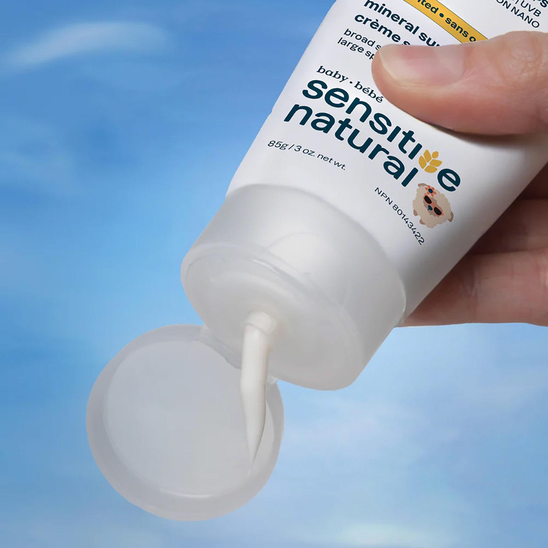 Product gallery image number 2 for product Sensitive Natural Unscented SPF 50 Mineral Sunscreen for Sensitive Skin 3oz - Baby