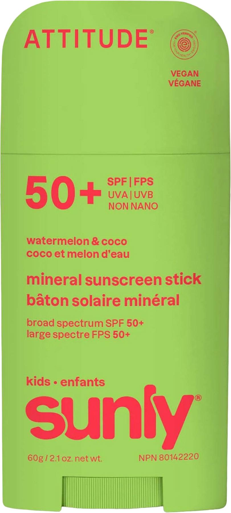 Product image for Sunly Watermelon and Coco SPF 50 Mineral Sunscreen Stick 2oz - Kids