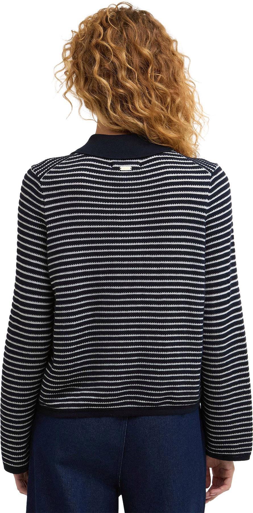 Product gallery image number 2 for product Inez Striped Collared Jumper - Women's