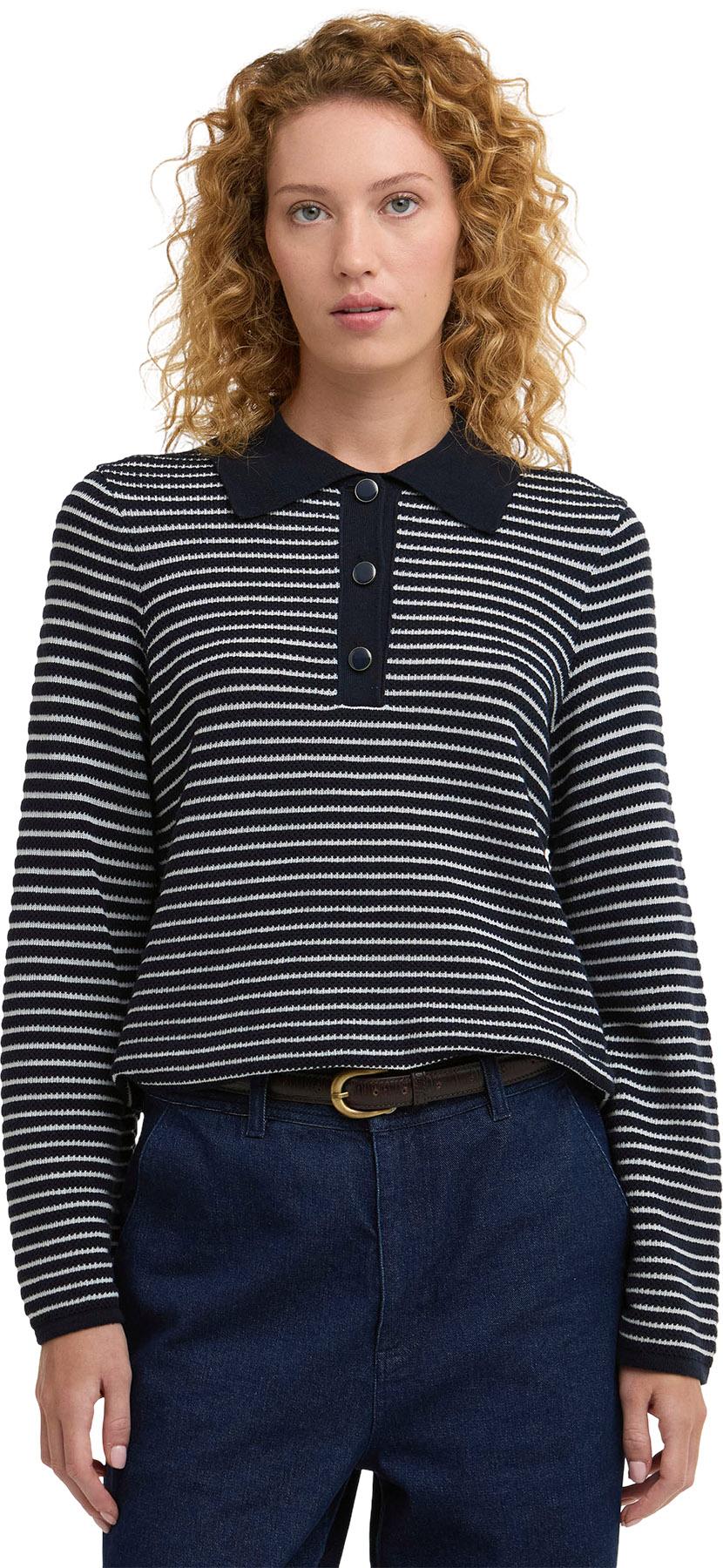 Product gallery image number 3 for product Inez Striped Collared Jumper - Women's