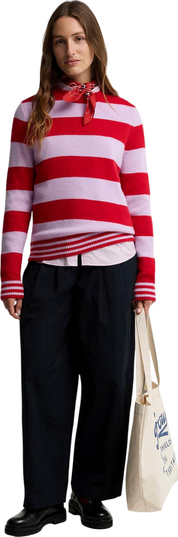 Product gallery image number 4 for product Woodhouse Striped Cashmere Blend Knitted Jumper - Women's