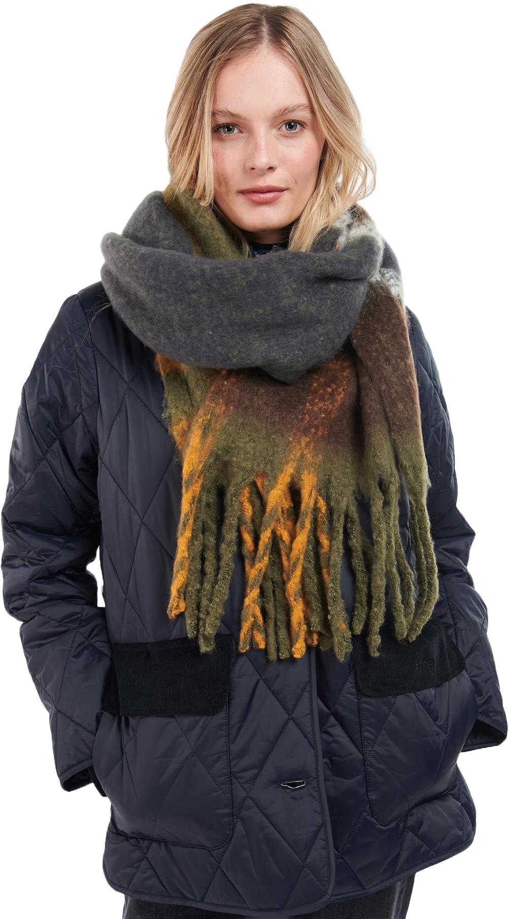 Product gallery image number 4 for product Isla Tartan Boucle Scarf