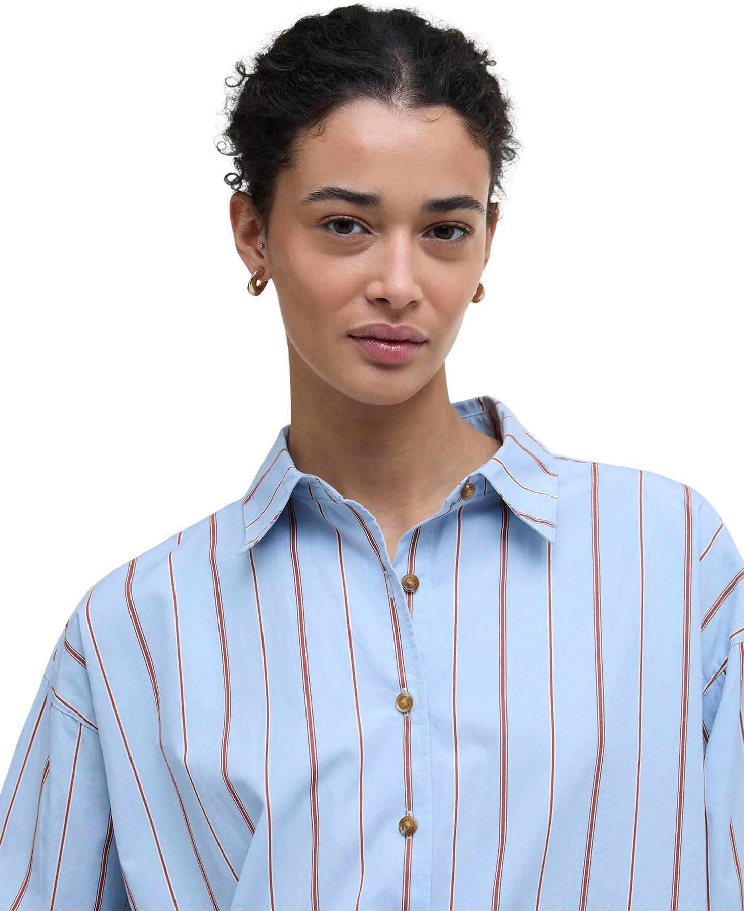Product gallery image number 4 for product Saffron Striped Relaxed Shirt - Women's