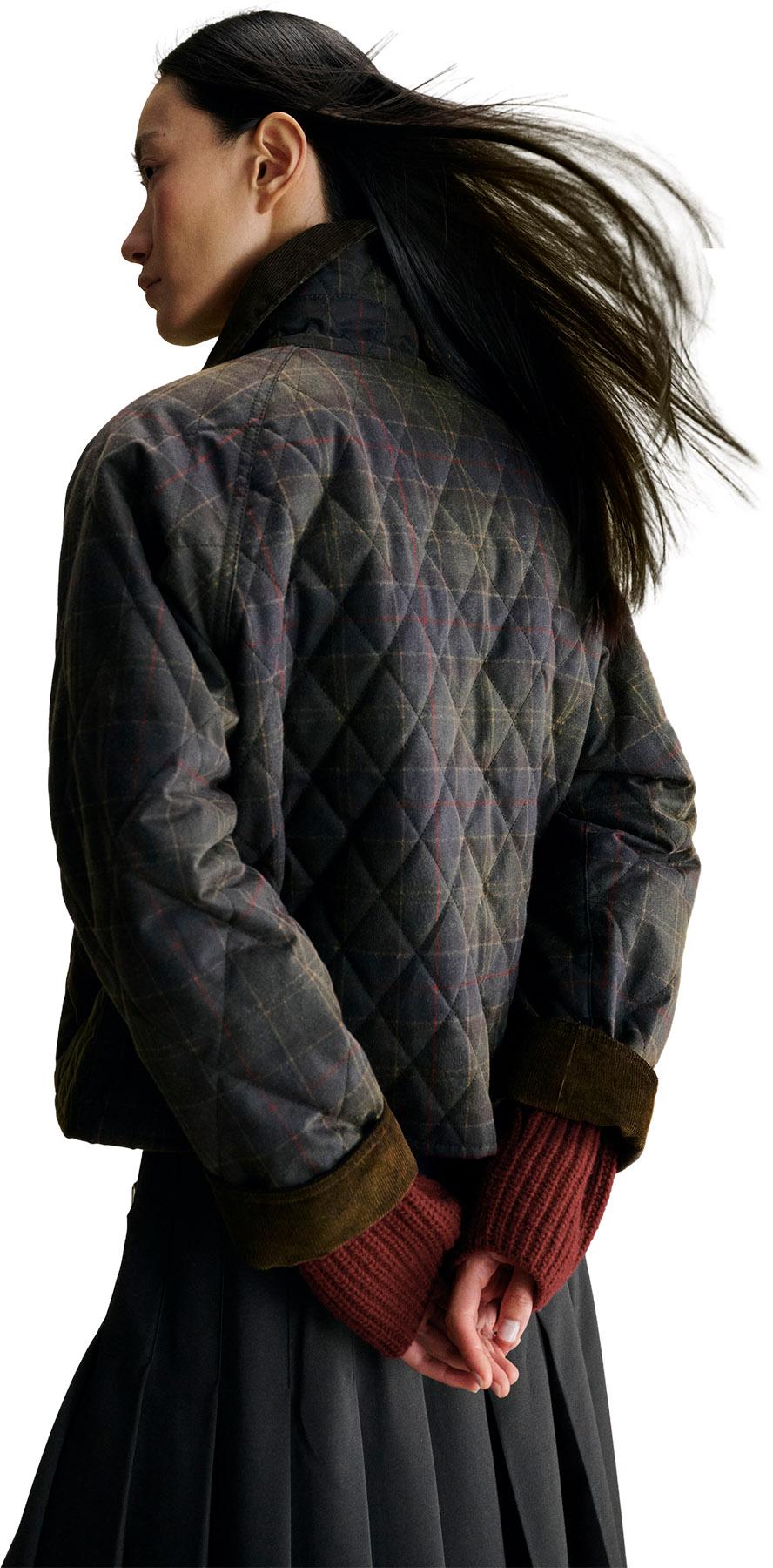 Product gallery image number 2 for product Tartan Reimagined Icons Spey Tartan Quilted Waxed Jacket - Women's