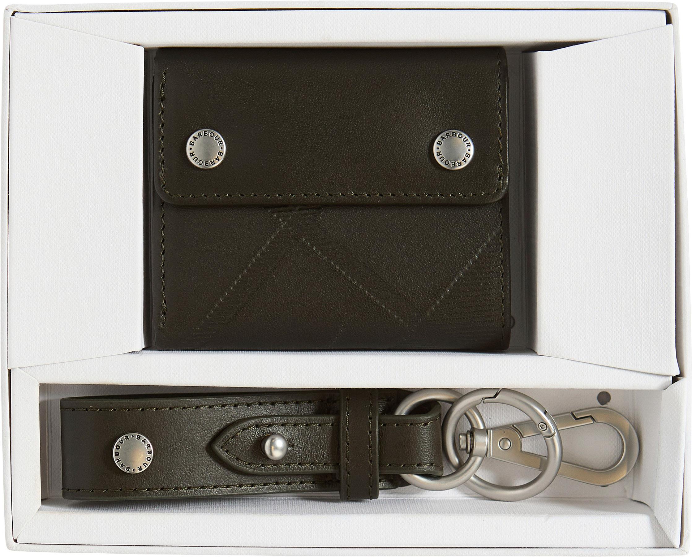 Image de produit pour Ensemble cadeau portefeuille et porte-clés en cuir Brunton - Homme